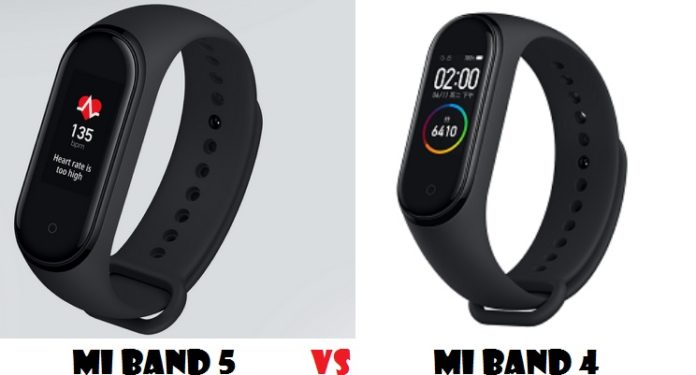 Xiaomi MI Band 5 VS MI Band 4