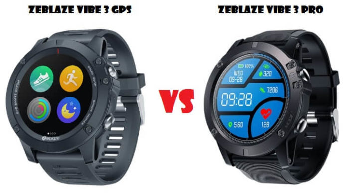 Zeblaze Vibe 3 GPS VS Vibe 3 Pro smartwatch