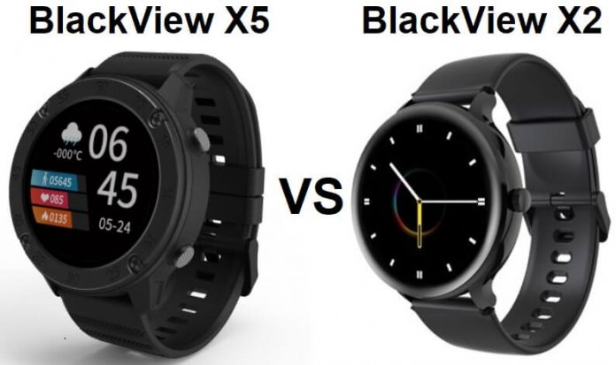 BlackView X5 VS BlackView X2 SmartWatch Comparison