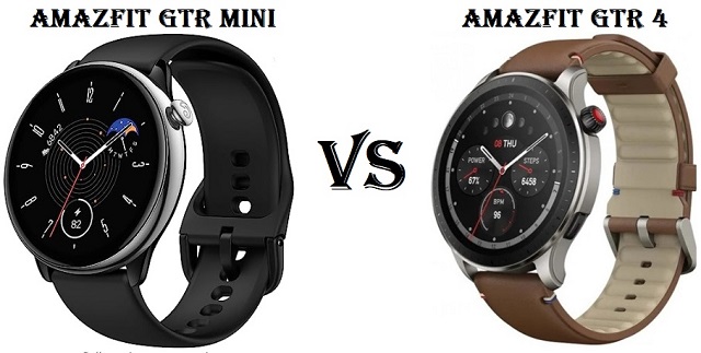 Amazfit GTR Mini VS Amazfit GTR 4 Comparison - Chinese Smartwatches