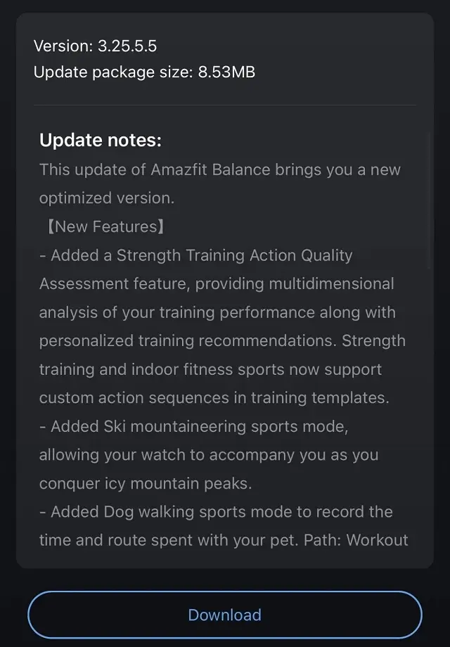 Amazfit-Balance-Update-version-3.25.5.5-change-log