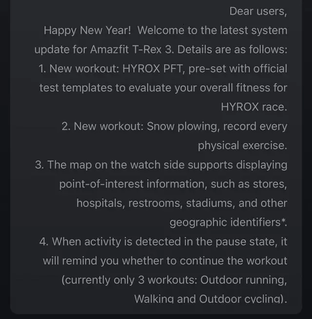 amazfit t-rex 3 change log